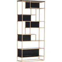 GUTMANN FACTORY Regal Porto Raumteiler 87 x 35 x 200 cm Schwarz