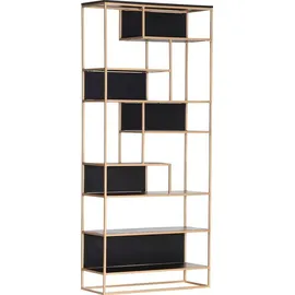 GUTMANN FACTORY Regal Porto Raumteiler 87 x 35 x 200 cm Schwarz