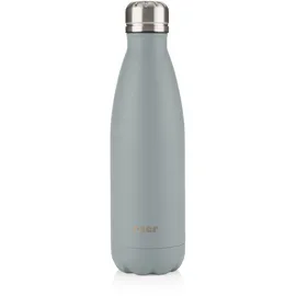 Reer Colour Edelstahl-Isolierflasche |Gesamtvolumen 500ml | Perfekte Isolation | bis zu 24 Stunden | Edelstahl | Grau