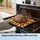 ICQN Tiefes Backblech & Gitter Set 455 × 375 × 60 mm Extra Tiefe, Kompatibel mit Bosch, Siemens, Constructa & Neff, Emaillierte Fettpfanne & Verchromtes Gitter für Backofen & Herd