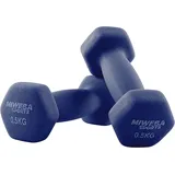 Miweba Sports Kurzhantel Gymnastikhanteln NKH100 - 9 Gewichtsklassen, (Set, Hanteln, Kurzhanteln, Gymnastikhanteln, Hantelset), Aerobic Hantel Set Kurzhantel Fitnesshanteln Gewichte blau 2 x 0,5 kg