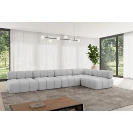 altdecor Modulares Sofa Ecksofa in L-Form - Samaro-L3 - 380x190x70 cm Hellgrau universal, links/rechts Corner modular Sofa Eckcouch Couch Wohnlands... - Hellgrau/Grau