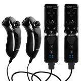 TechKen Wii Controller Set,Remote für Wii mit Motion Plus und Nunchuk Fernbedienung für Wii Kontroller mit Nunchuck Wii Vernbedinung Controller Ersatz für Wii/WiiU Konsole