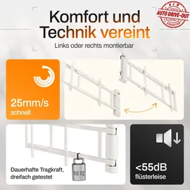 Easy Life EasyLife TV Wandhalterung elektrisch Auto Drive-out 32–75 Zoll | 50 kg | Weiß