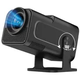 XGODY Gimbal 5 Mini-Beamer (10000:1, 1920x1080 px, Native 1080P 4K Support Home Film Projector 180 Rotating) schwarz