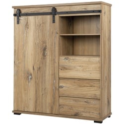 Highboard  Mangano , holzfarben , Maße (cm): B: 120 H: 140 T: 40