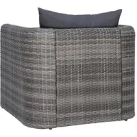 vidaXL Gartensessel mit Polster grau