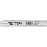 tecwerk Gliedermaßstab L.2m mm/cm EG III Buche weiß TECWERK