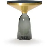 Tisch Bell Table ClassiCon Tischfuß Glas grau weiß, Designer Sebastian Herkner, 53 cm