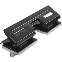 Herlitz Mehrfachlocher 1610880, 4-fach Locher aus Metall, schwarz, bis 15 Blatt