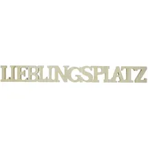 Dekoleidenschaft Schriftzug "Lieblingsplatz" aus MDF in Holz Optik, 75 cm lang, Deko Buchstaben, Holzbuchstaben