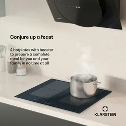Klarstein Delicatessa 60 Flex Einbaukochfeld | 7000 W | Flexzone | Booster | Induktion Anthrazit