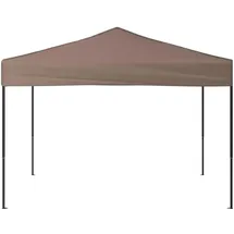 vidaXL Faltpavillon 3 x 3 m inkl. 4 Seitenteile Grau/Schwarz