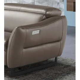 Egoitaliano "Dafne, elegantes Designsofa mit hohem Sitzkomfort", mit und ohne elektrischer Relaxfunktion, Kopfteile manuell verstellbar grün