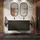 rodan fabryka mebli Waschbeckenunterschrank 120 x 57 x 46 cm Schwarz Matt