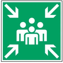 Schild Sammelstelle, Alu, 200x200 mm