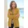 GOLDNER Offener Cardigan mit Taschen Gelb S