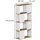 Vicco Eneos Raumteiler 60 x 124,5 cm Weiß/Goldkraft Eiche
