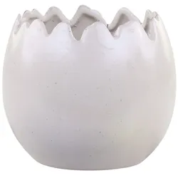 Chic Antique Blumentopf Eierschale, H8,5 x Ø10 cm, hell latte