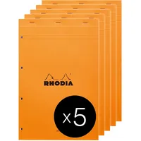 Rhodia 20100C - Packung mit 5 Notizblöcken geheftet No.20,