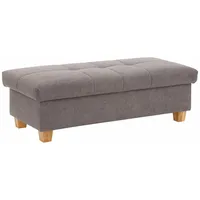 Home Affaire Hocker Lyla mit Stauraum 131 x 42 x 61 cm Grau