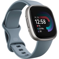 fitbit by Google Smartwatch Damen & Herren Versa 4 by Google, Fitness-Tracker mit GPS Smartwatch (3,4 cm/1,34 Zoll) Telefonfunktion, 6 Tage Akku)