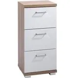 byLIVING Nebraska Badschrank 35,5 x 74 x 31,5 cm hell-braun/weiß