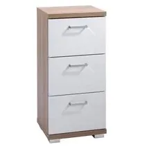 byLIVING Nebraska Badschrank 35,5 x 74 x 31,5 cm hell-braun/weiß