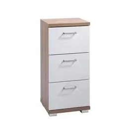 byLIVING Nebraska Badschrank 35,5 x 74 x 31,5 cm hell-braun/weiß