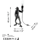 Opviq Tischlampe Singe, schwarz, POLYESTER, Höhe 46 cm Affenfigur