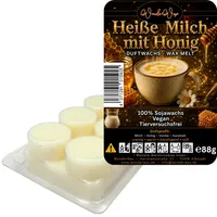 WonderWax Duftwachs Wax Melts für Duftlampe, 6 Kreise Duftmelt Wachsmelt Sojawachs Duftwachs Würfel für Raumdüfte, Wachs Duftöl Winter Indoor Schmelzen für Aromalampe Heiße Milch mit Honig