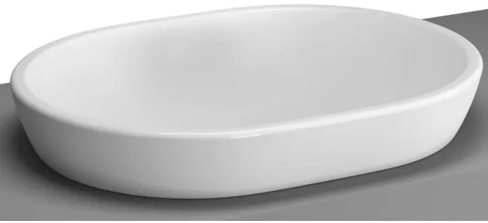 Vitra Metropole Aufsatzschale 5942B003-1398 59,5x45,5cm, oval, ohne Hahnlochbank, weiß hochglanz, weiß hochglanz, ohne Überlauf