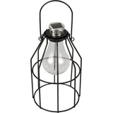 LED Solar-Laterne Vintage-Look ( Ø 11cm ) für Garten, Balkon, Terrasse, Solarleuchte Solarlampe zum Aufhängen Solarlampe - Silber