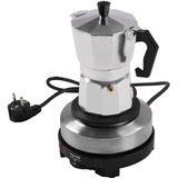 InSyoForeverEC Elektrische Kaffeemaschine 150ml Espressokocher 3 Tassen Mokka Espresso Kocher mit separatem Boden Espressomaschine Aluminium Weiß