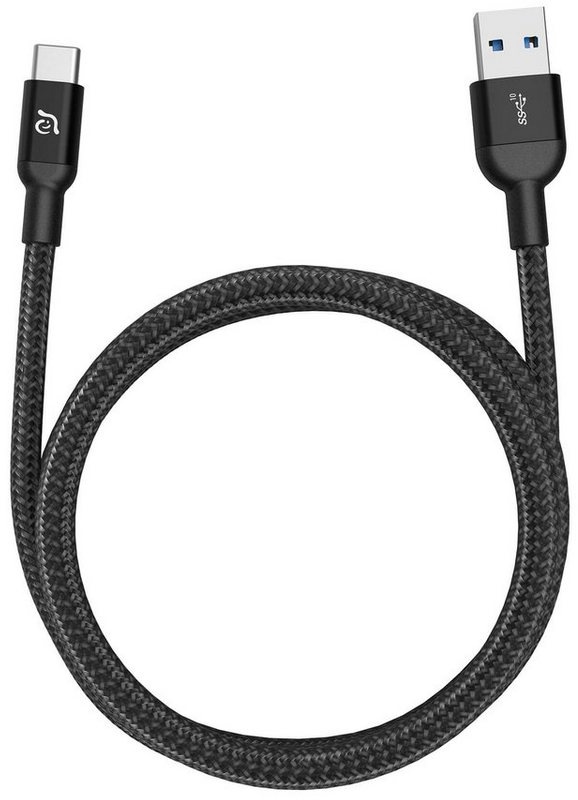 ADAM elements CASA M100+ - CASA M100+ USB-A 3.1 auf USB-C Daten-und Ladekabe Smartphone-Kabel schwarz