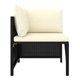 vidaXL 3-Sitzer-Gartensofa schwarz 313513