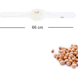 Babyjem Kirschkernkissen - Größenverstellbarer Wärmekissen für Babys - Dinkelkissen ideal geeignet bei Bauchschmerzen & Blähungen - Körnerkissen aus 100% Baumwolle Weiß