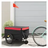 vidaXL Fahrradlastenanhänger schwarz/rot 45 kg