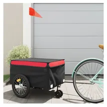 vidaXL Fahrradlastenanhänger schwarz/rot 45 kg