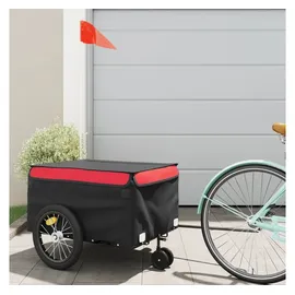 vidaXL Fahrradlastenanhänger schwarz/rot 45 kg