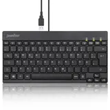 Perixx PERIBOARD-426 DE USB Tastatur mit flachen Tasten, 11666