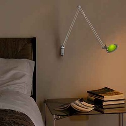 Luceplan Berenice Wandleuchte, reflektor weiß/body aluminium - arm 45 cm