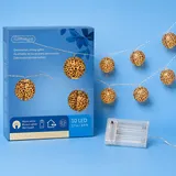Lumineo LED-Lichterkette 3 m Batterie Leopard-Lampions Warmweiß