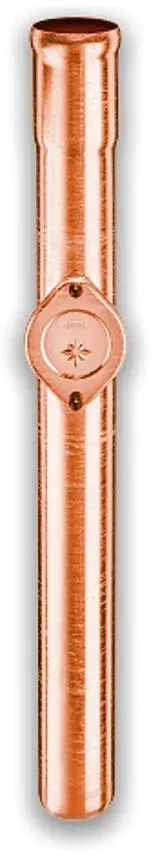 1m Standrohr Grömo ohne Dichtelement, mit Reinigungsdeckel, Kupfer, verschiedene Größen (Ausführung: mit angeformtem Übergangsstück. Ø 100mm)
