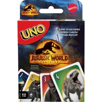 Mattel Games GXD72 - UNO Jurassic World Dominion Kartenspiel mit Themendeck und Sonderregel, Geschenk für Kinder, Erwachsene und Familienspielabende, ab 7 Jahren