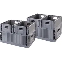 Rosenstein & Söhne 6er-Set Kunststoff-Aufbewahrungskisten, stapelbar, two sizes