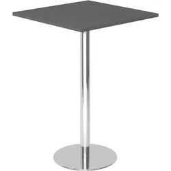Hammerbacher-Stehtisch 80x80cm Graphit/Chrom-VSTH88/G/C
