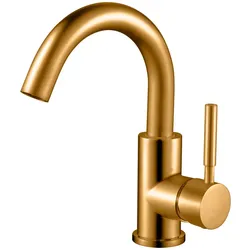 Oase Waschtischarmatur Wasserhahn Bad Waschbecken Design Armatur - Gold