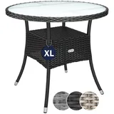 CASARIA Gartentisch Ø 80 x 74 cm schwarz