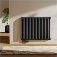 EMKE D-Form Flachheizkörper 600 x 840 mm 1383 W grau Mittelventil